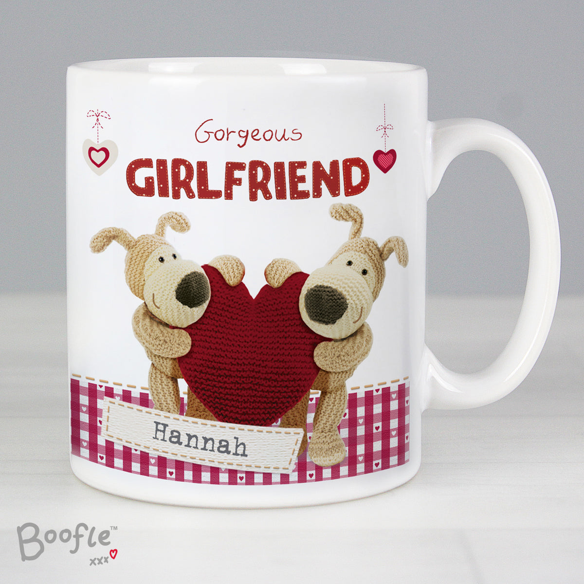 Personalised Boofle Shared Heart Mug for Wedding