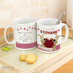 Personalised Boofle Shared Heart Mug for Wedding