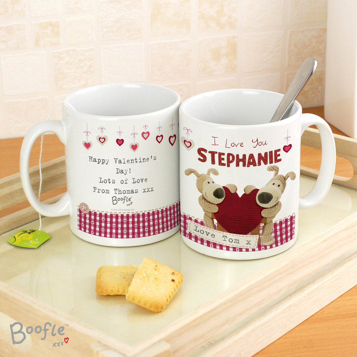 Personalised Boofle Shared Heart Mug for Wedding