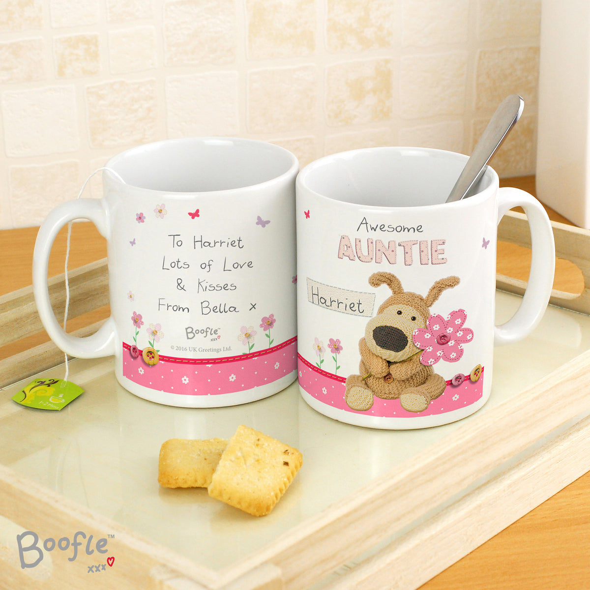 Personalised Boofle Flowers Mug | Mother's Day Gift