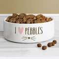 Personalised Cat Features 15cm Medium White Pet Bowl | Pet Gifts | Inspired Creative Gifts
