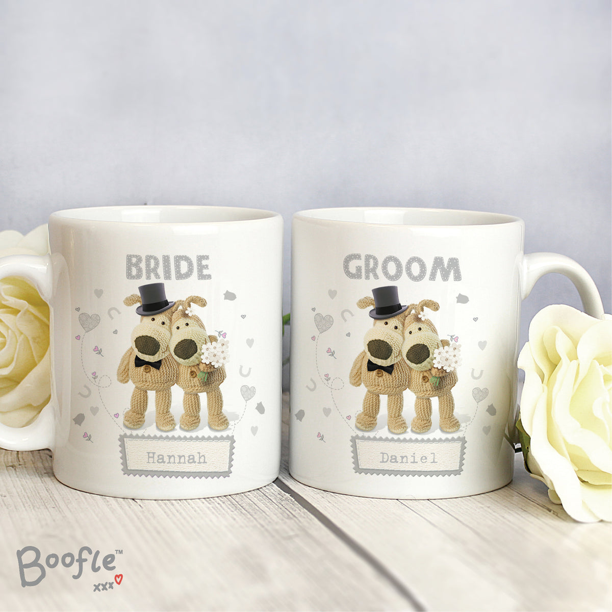 Personalised Boofle Wedding Couple Mug Set for Wedding