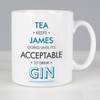 Personalised Blue Acceptable To Drink Mug | Father's Day Gift