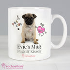 Personalised Rachael Hale Doodle Pug Mug for Christmas