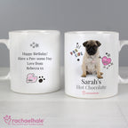 Personalised Rachael Hale Doodle Pug Mug for Christmas