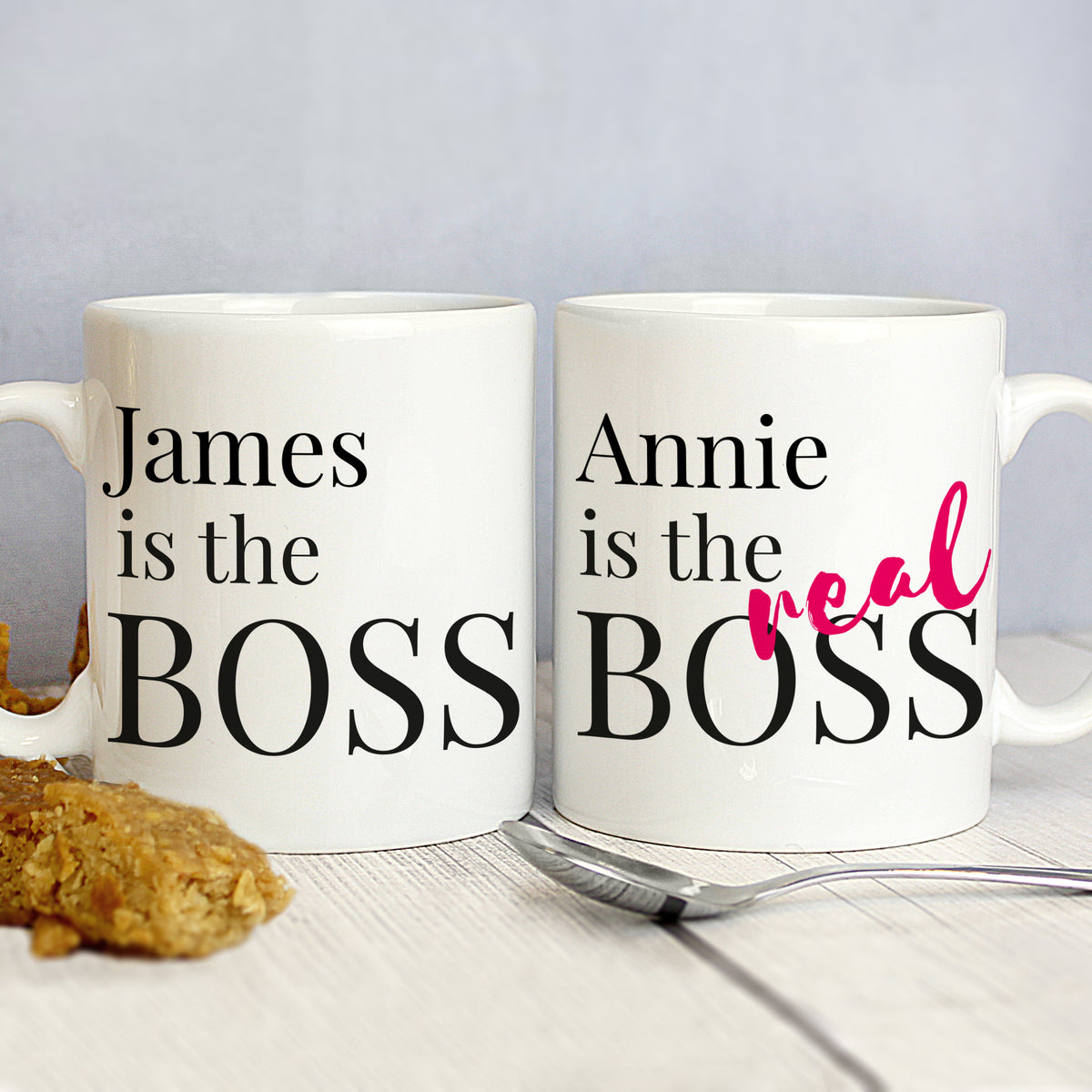 Personalised The Real Boss Mug Set | Christmas Gift