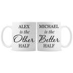Personalised Other Half and Better Half Mug Set | Christmas Gift