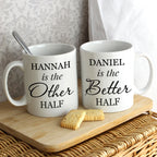 Personalised Other Half and Better Half Mug Set | Christmas Gift
