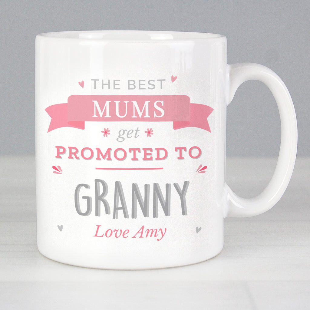 Personalised Pink Promoted To Mug | Wedding Gift