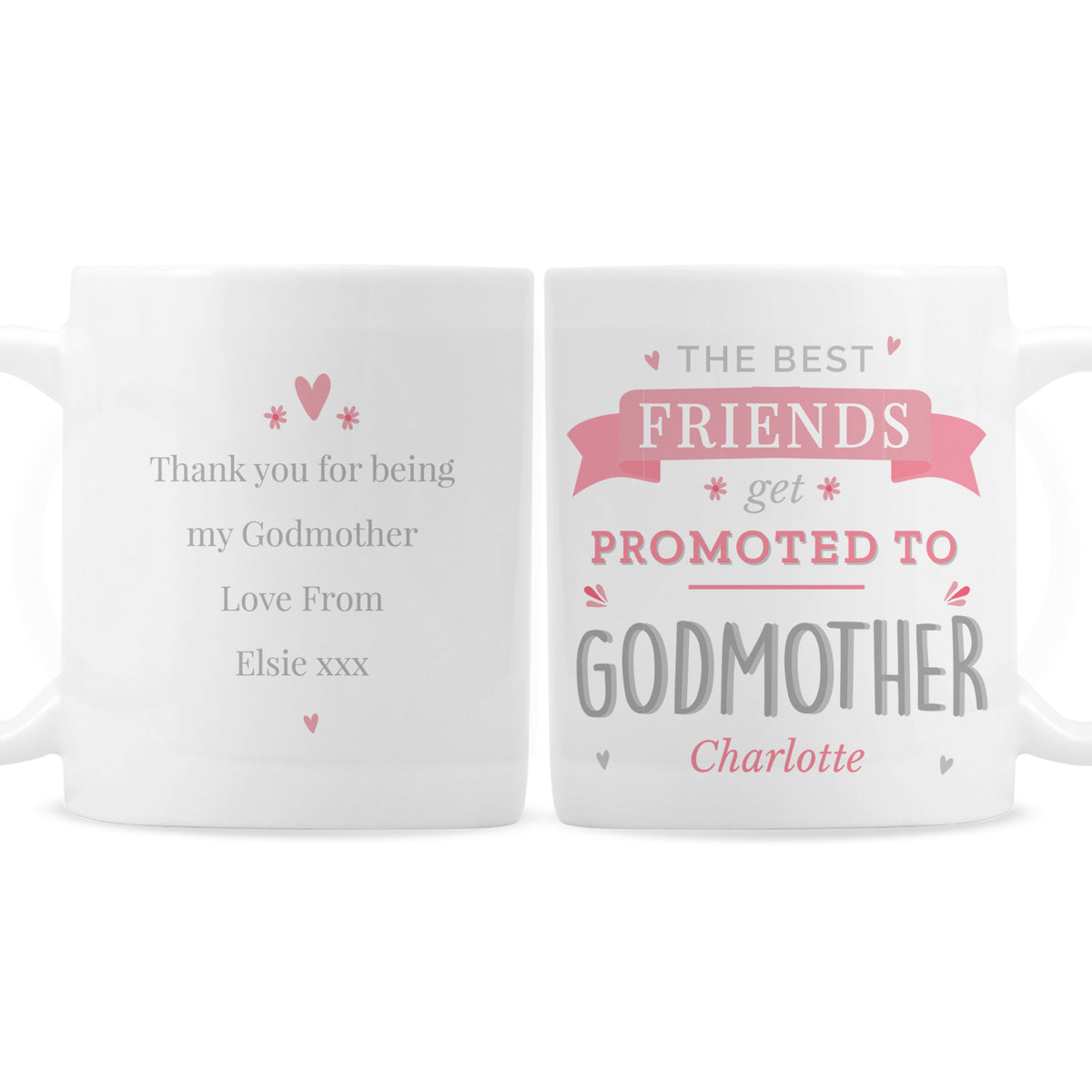 Personalised Pink Promoted To Mug | Wedding Gift