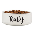 Personalised Any Name 15cm Medium White Pet Bowl | Pet Gifts | Inspired Creative Gifts
