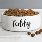Personalised Any Name 15cm Medium White Pet Bowl | Pet Gifts | Inspired Creative Gifts