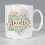 Personalised Floral Heart Mug for Mother's Day