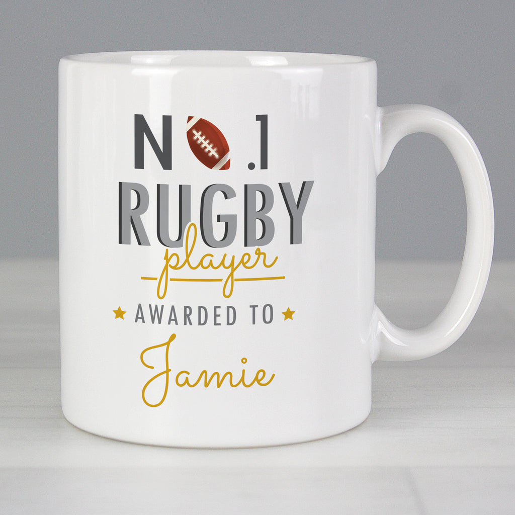 Personalised No.1 Rugby Player Mug | Father's Day Gift