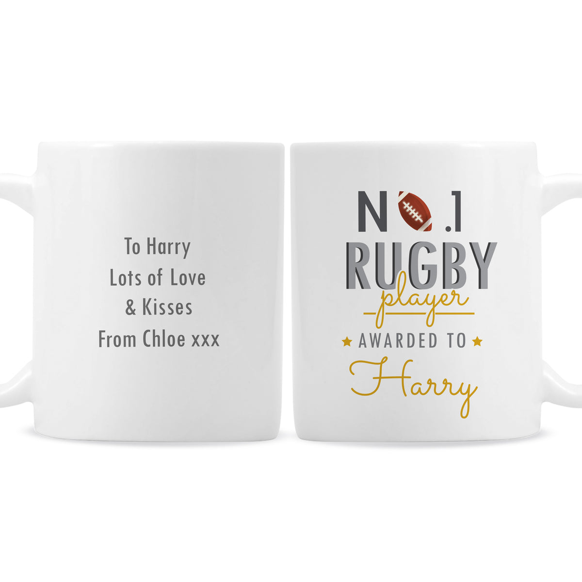 Personalised No.1 Rugby Player Mug | Father's Day Gift