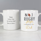 Personalised No.1 Rugby Player Mug | Father's Day Gift