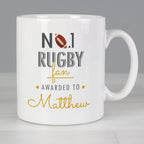 Personalised No.1 Rugby Fan Mug | Father's Day Gift