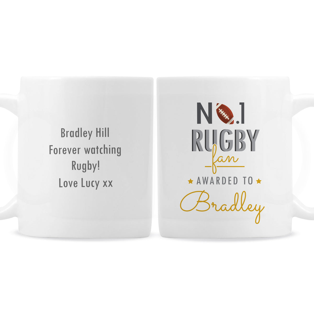 Personalised No.1 Rugby Fan Mug | Father's Day Gift