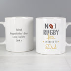 Personalised No.1 Rugby Fan Mug | Father's Day Gift
