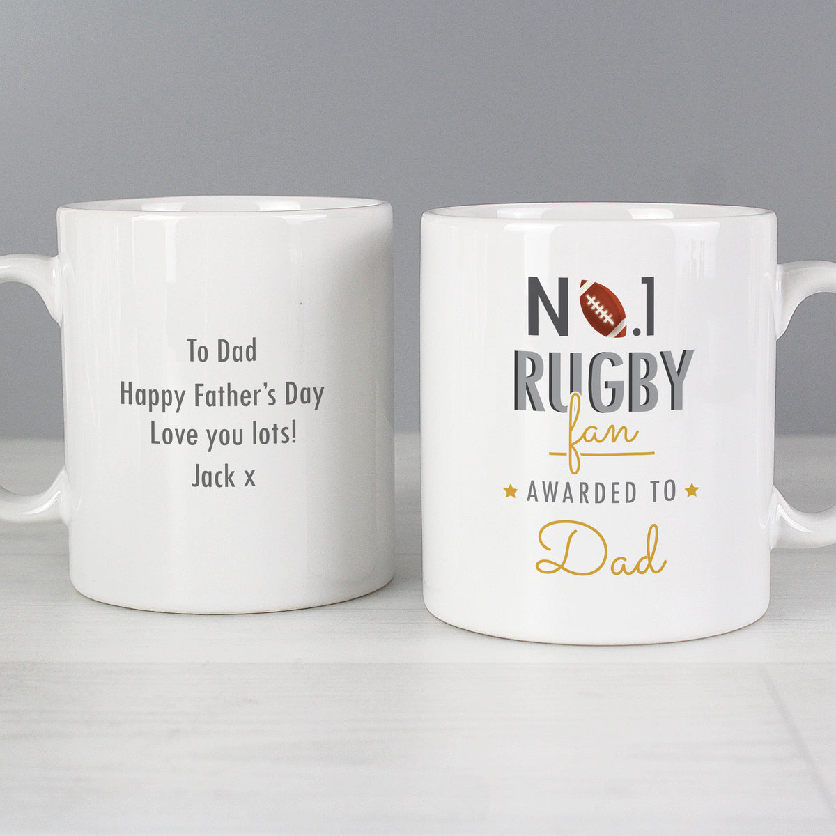 Personalised No.1 Rugby Fan Mug | Father's Day Gift
