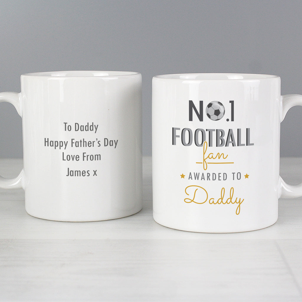 Personalised No.1 Football Fan Mug for Father's Day