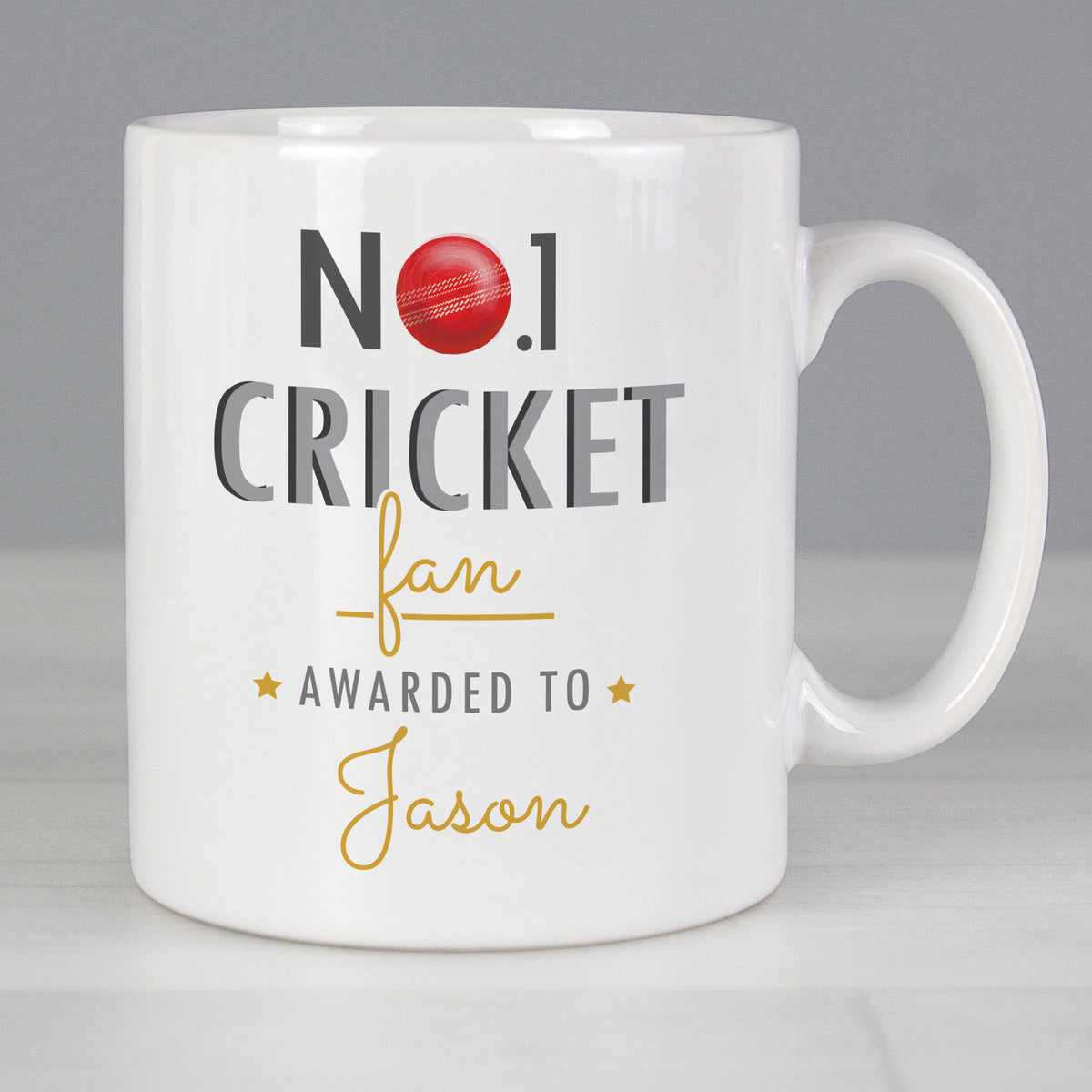 Personalised No.1 Cricket Fan Mug | Father's Day Gift