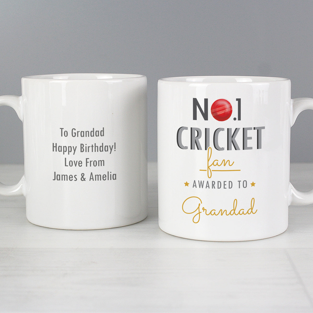 Personalised No.1 Cricket Fan Mug | Father's Day Gift