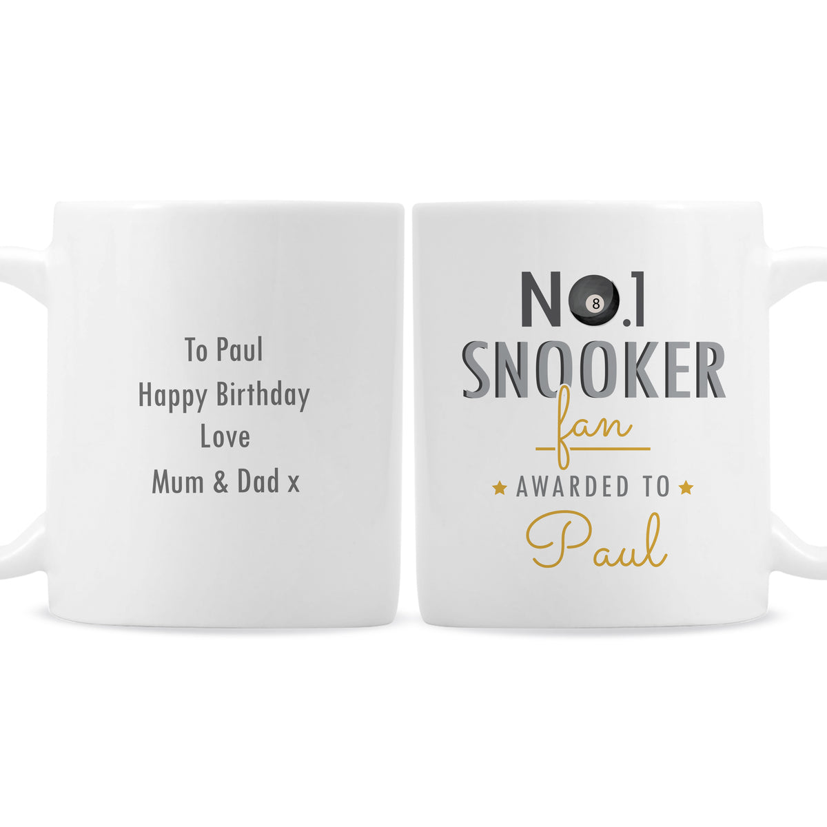 Personalised No.1 Snooker Fan Mug | Father's Day Gift