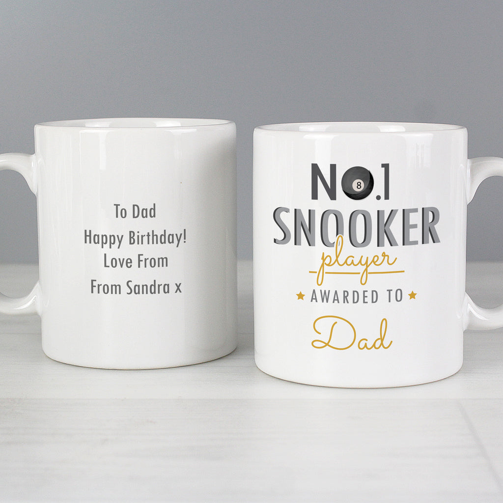 Personalised No.1 Snooker Fan Mug | Father's Day Gift