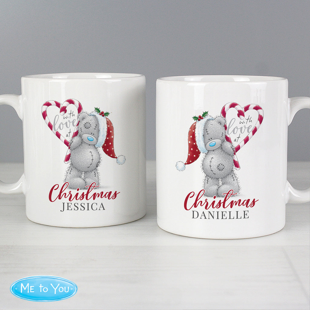 Personalised Me To You 'With Love At Christmas' Couples Mug Set for Christmas