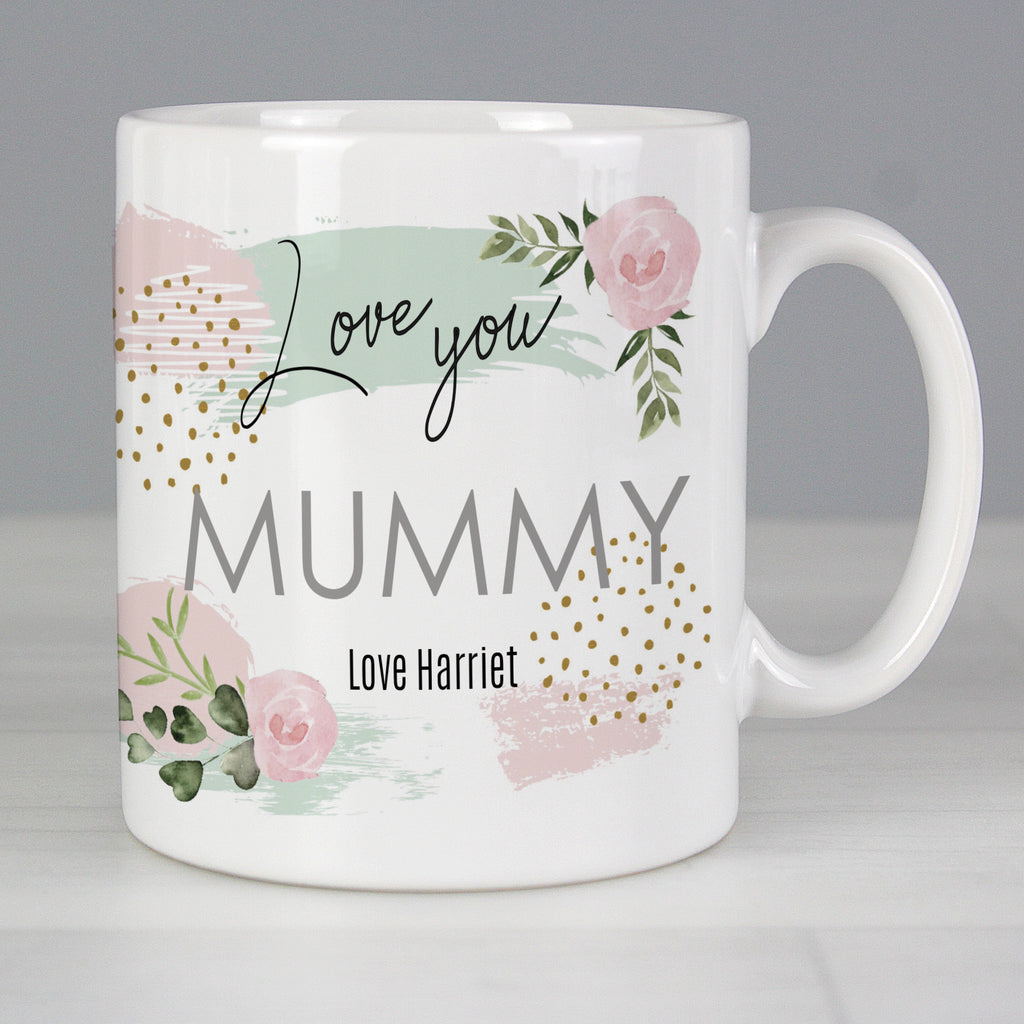 Personalised Abstract Rose Mug | Gift for Her