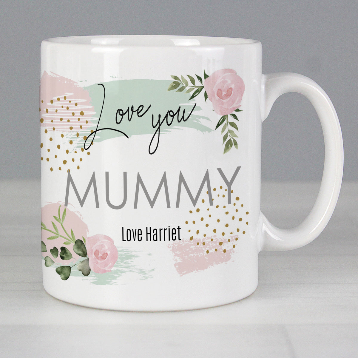Personalised Abstract Rose Mug | Gift for Her