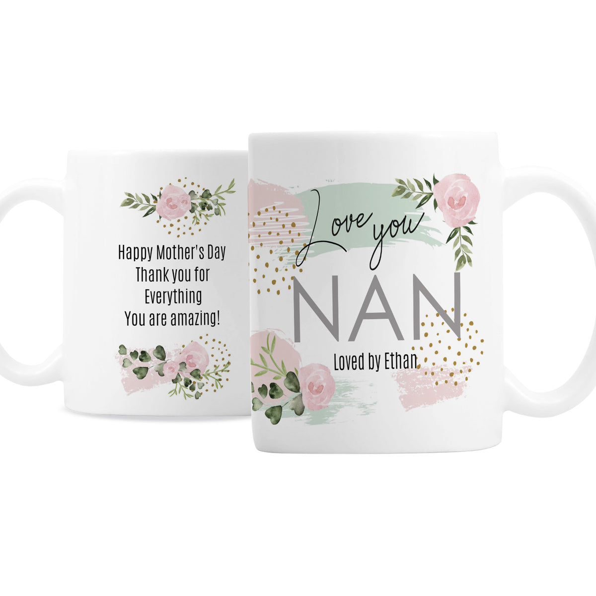 Personalised Abstract Rose Mug | Gift for Her