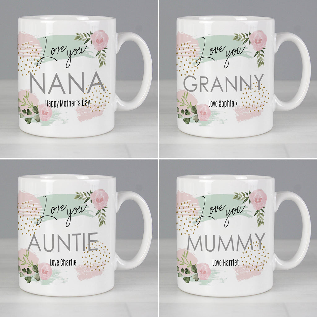 Personalised Abstract Rose Mug | Gift for Her