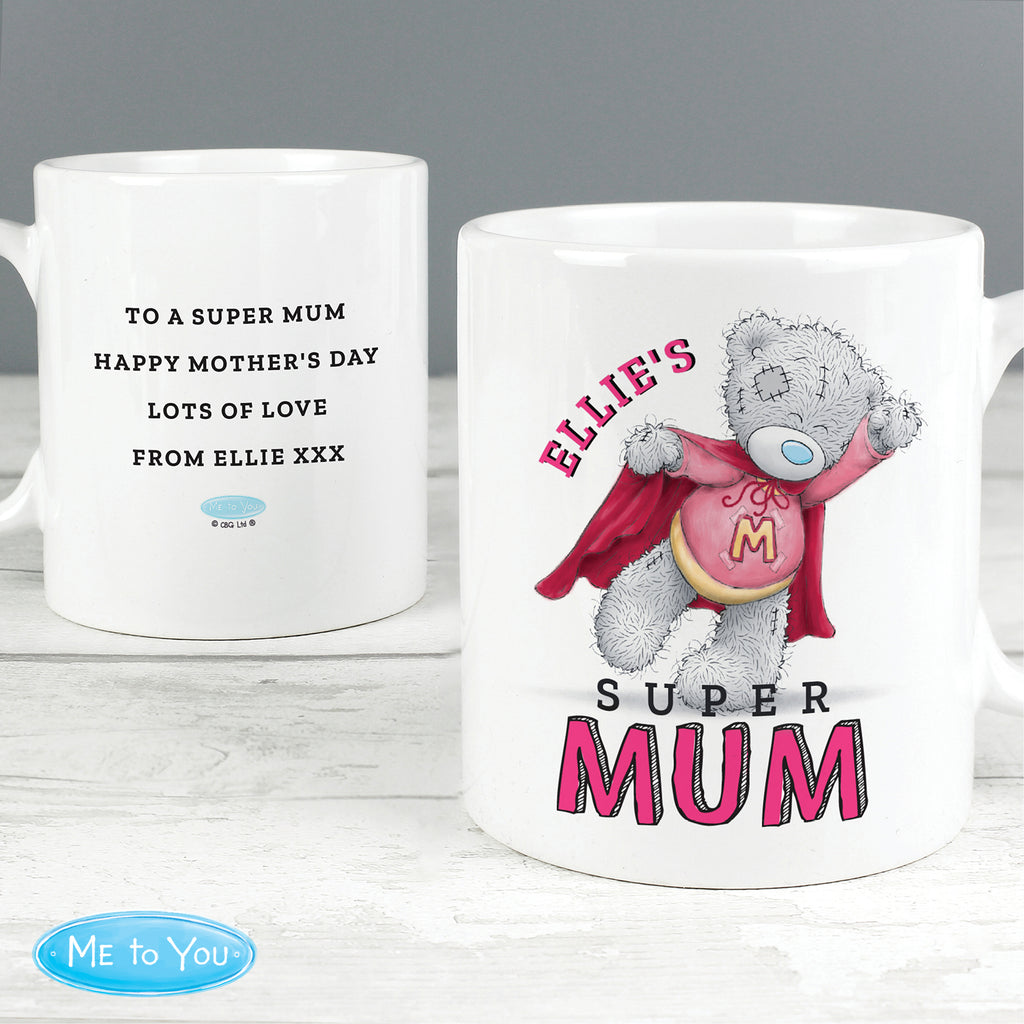 Personalised Me To You Super Mum Mug for Mother's Day