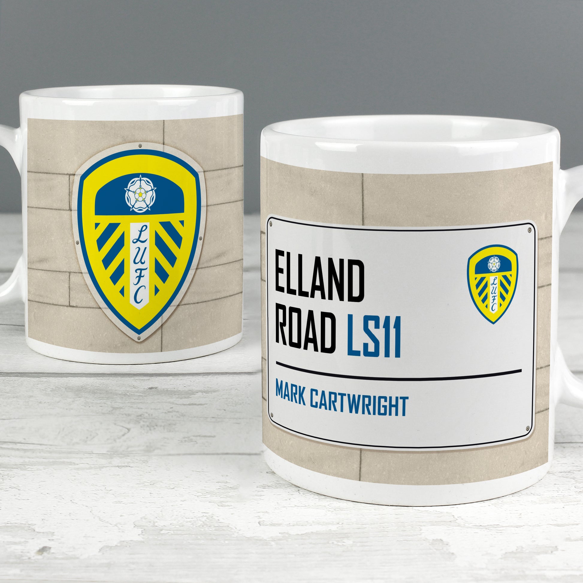 Leeds United FC Street Sign Personalised Mug - Inspired Creative Gifts
