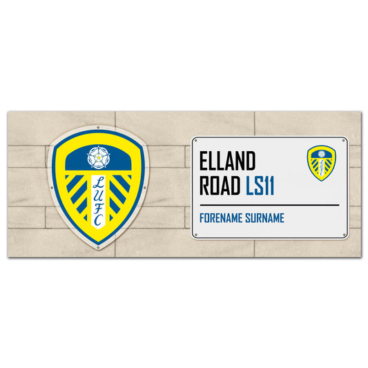 Leeds United FC Street Sign Personalised Mug