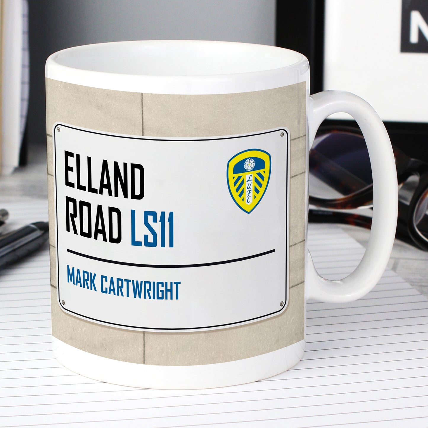 Leeds United FC Street Sign Personalised Mug - Inspired Creative Gifts