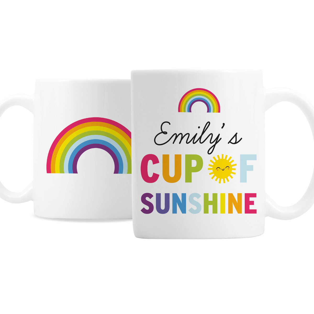 Personalised Rainbow Cup of Sunshine Mug | Birthday Gift
