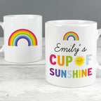 Personalised Rainbow Cup of Sunshine Mug | Birthday Gift