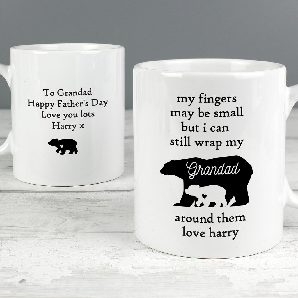 Personalised My Fingers May Be Small Bears Mug for Mother's Day