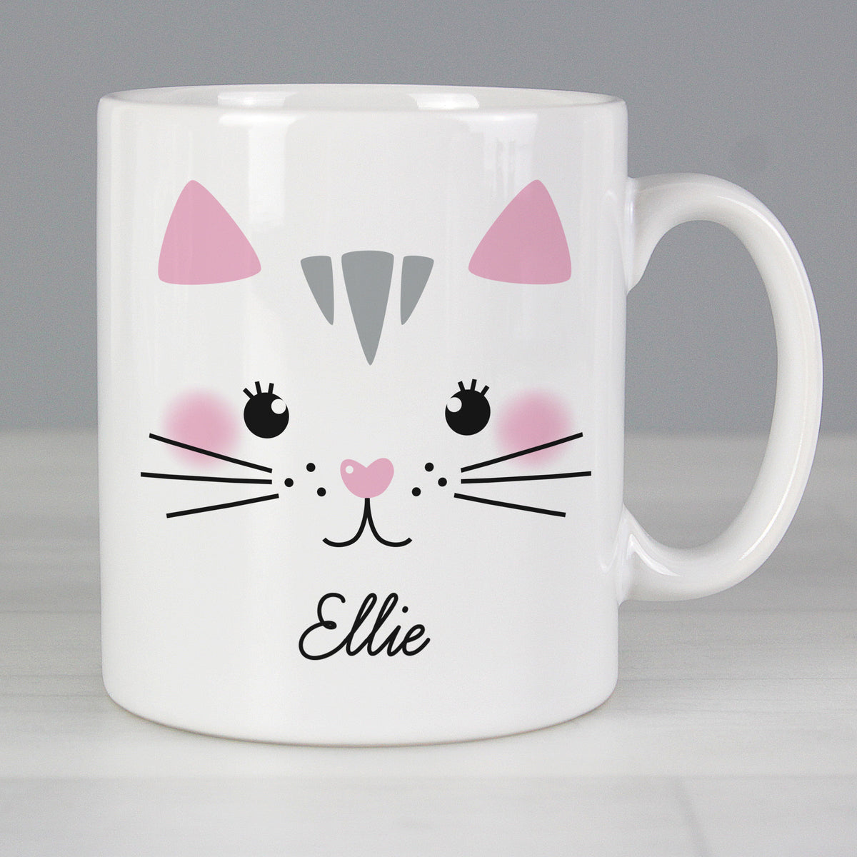 Personalised Cute Cat Face Mug | Gift for Pets