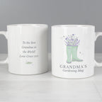 Personalised Floral Wellies Mug