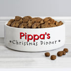 Personalised Christmas Dinner 15cm Medium Pet Bowl | Gift for Pets