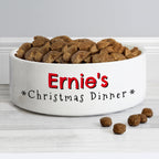 Personalised Christmas Dinner 15cm Medium Pet Bowl | Gift for Pets