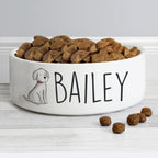 Personalised Scribble Dog 15cm Medium Pet Bowl | Pet Gifts | Inspired Creative Gifts