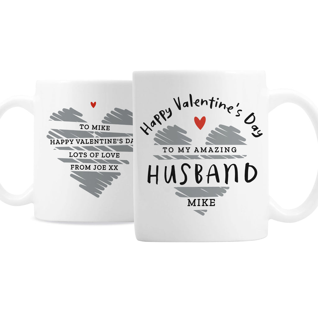 Personalised Happy Valentine's Day Mug for Valentine's Day