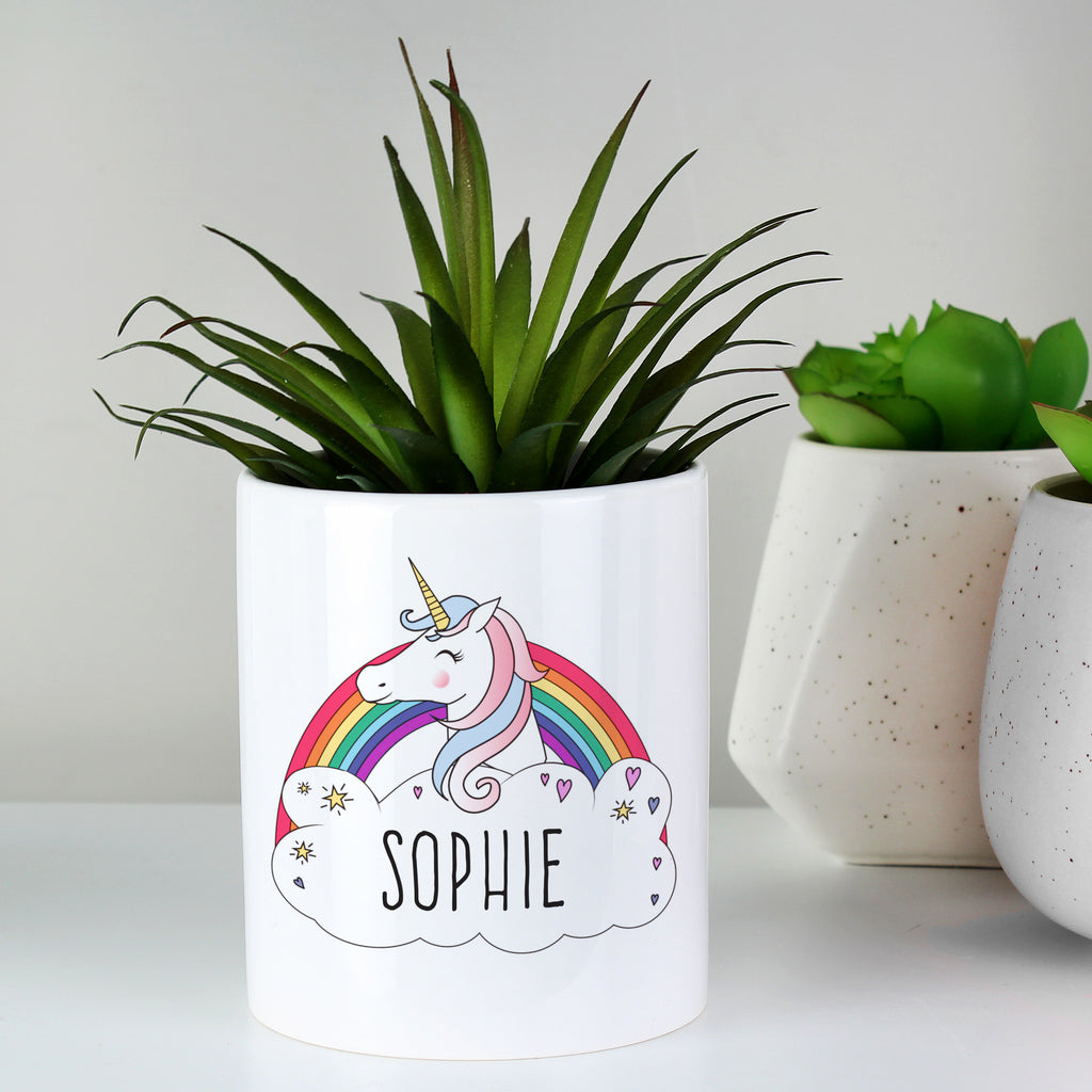 Personalised Unicorn Ceramic Storage Pot for Mother's Day