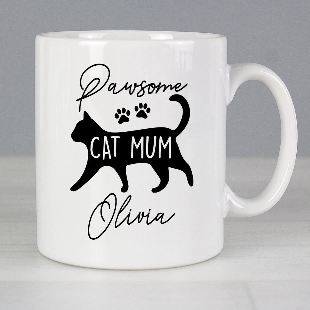 Personalised Pawsome Cat Mum Mug | Mother's Day Gift