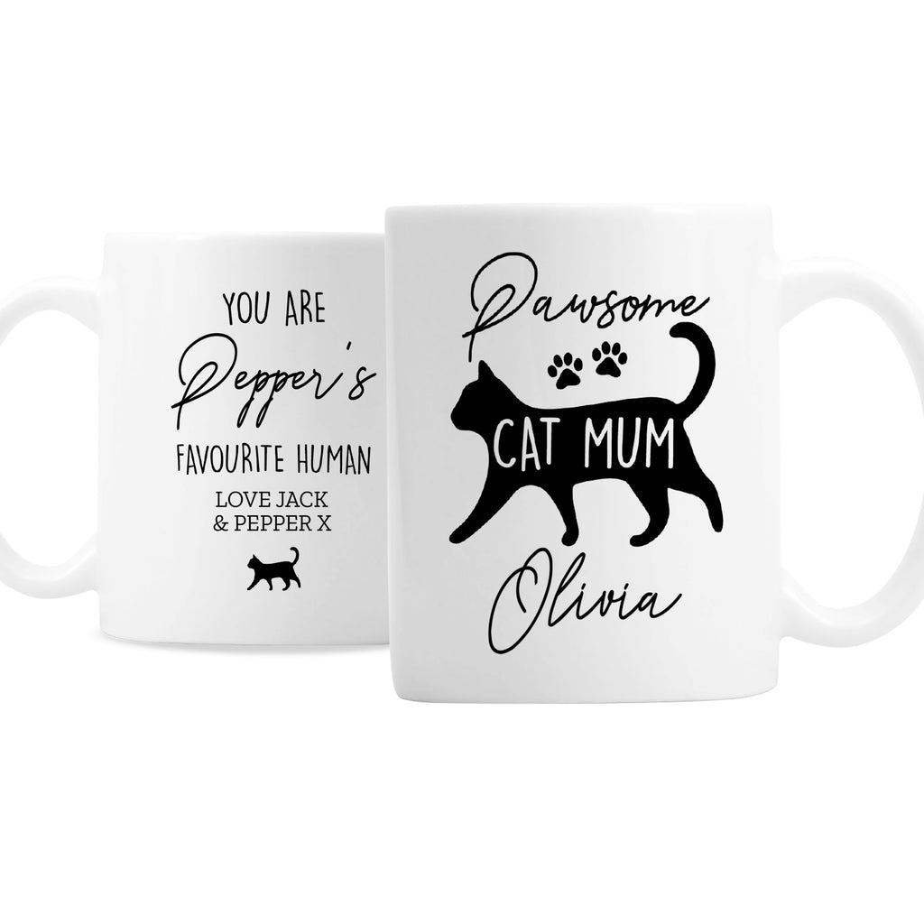 Personalised Pawsome Cat Mum Mug | Mother's Day Gift